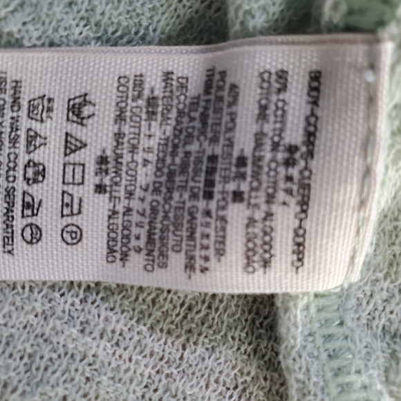 Free People Frida Mint Green Floral Embroidered Knit Tank Top Size M - Picture 10 of 11